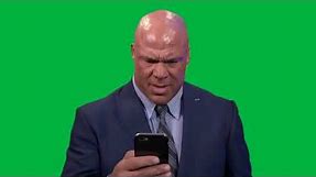 Kurt Angle looking at phone Meme Green Screen