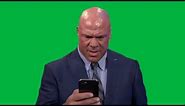 Kurt Angle looking at phone Meme Green Screen