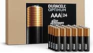 Duracell Optimum AAA Batteries, 24 Count Pack Triple A Battery with Long-lasting Power Alkaline AAA Battery for Household and Office Devices (Ecommerce Packaging)