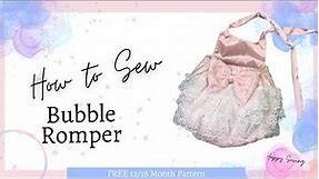 How to Sew Ruffle Bubble Romper- FREE Pattern - Sewing Tutorial- Baby Bubble Romper DIY-Part 1