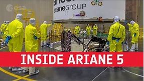 Webb Space Telescope Secured Inside Ariane 5 Fairing