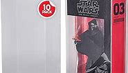 EVORETRO Action Figure Display Case Protector Compatible with Star Wars Black Series 6 Inch Figures - Thick, Clear PET Plastic Action Figure Display Case, Will Last a Lifetime! (10 Pack)