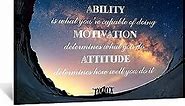 KREATIVE ARTS Large Canvas Quotes Wall Art Ability is What You're Capable of Doing Motivation Attitude Inspirational Saying Posters and Prints Home Decor Decals Family Words Quote 24x36