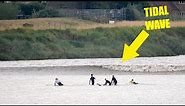 20ft Tide Surge Causes TIDAL BORE in Severn River, England