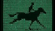 Apple II ASCII art animated horse