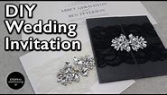 How to make an elegant diamond gatefold wedding invitation | DIY invitations | Eternal Stationery