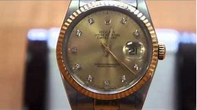 Rolex Oyster Perpetual Datejust 16233 Movement of Seconds Hand