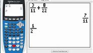 Fractions on a TI-83/84