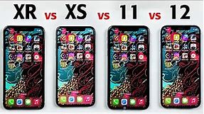 iPhone XR vs iPhone XS vs iPhone 11 vs iPhone 12 SPEED TEST in 2023 - iOS 16.6 SPEED TEST