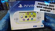 PsVita in 2022 m Unboxing Lime Green & Game Test