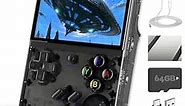 RG35XX Plus Handheld Game Console 3.5 in IPS Screen RG 35XX Plus Preinstalled System 64GB Transparent