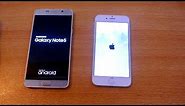 Samsung Galaxy Note 5 vs iPhone 6 - Speed Test HD