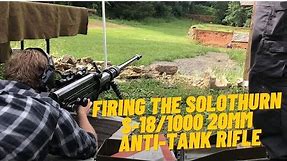 Firing the Solothurn S-18/1000 20mm Anti-Tank Rifle