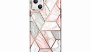 i-Blason Cosmo - Protective case for cell phone - polycarbonate, thermoplastic polyurethane (TPU) - marble pink - 6.7" - for Apple iPhone 14 Plus