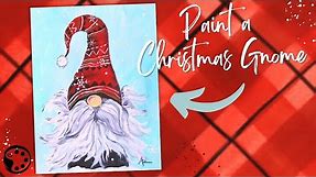 How to Paint a Christmas Gnome | Simple Acrylic Painting Tutorial