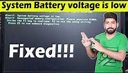 How to fix Alert !System Battery voltage is low problem in Dell PC And DIMM-1 system Configration