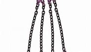 US Cargo Control - 3/8 Inch x 10 Foot Adjustable 4-Leg Chain Sling with Sling Hook - Grade 100 Alloy Steel - Overhead Lifting Sling for Large and Heavy Cargo