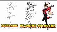 Step by Step Guide: How to Draw and Color Charlie Morningstar from Hazbin Hote