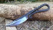 How to Forge a Medieval style bushcraft knife. Blacksmiths knife. Swallow Forge.