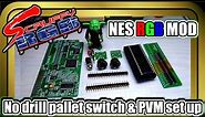NES RGB MOD no drill pallet switch & PVM set up