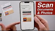How to Scan Documents & Photos on iPhone