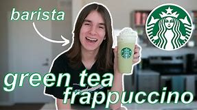 How To Make A Starbucks Matcha Green Tea Frappuccino At Home // by a barista
