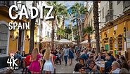 CADIZ, Spain - Historic city and lovely beaches! 4k Travel Walk