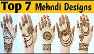 7 Most Beautiful Easy & Stylish back hand Mehndi designs - New Simple Mehandi ke designs 2020