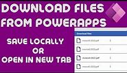 How to Download Files Directly from PowerApps Gallery or Open in New Tab | Powerapps File Download