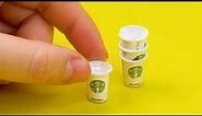 DIY hand made, mini Starbucks paper cups