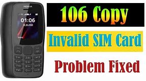 Nokia 106 Invalid SIM problem Fixed/Nokia 106 Invalid SIM Setting