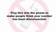 Disconnected Phone Message - Stop Telemarketers!
