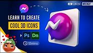 Photoshop custom 3D objects. Learn to create cool app icons.