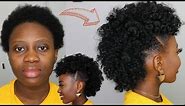 NO CORNROWS | Faux Hawk on Short 4C Natural Hair CROCHET! PROTECTIVE STYLE | hair how-to