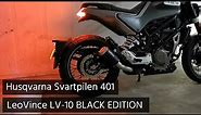 Husqvarna Svartpilen 401 2020 | LeoVince LV-10 BLACK EDITION | Exhaust Muffler Sounds