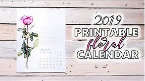 Our Floral 2019 Free Printable Calendar for You!