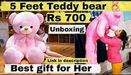 5 feet Teddy Unboxing 🧸 Best gift for gf ❤ Best birthday gift #gift #teddy #teddybear #unboxing