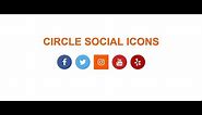 How to Create Circle Social icons with Font Awesome icon hover effect