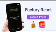 How to Factory Reset iPhone Without Passcode | Reset Locked iPhone 2024