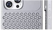 DAYJOY Luxury Aluminum Metal Case Compatible with iPhone 12, Anti-Fall Shockproof Armor Bumper Heavy Duty Aluminum Alloy Protective Tough Bumper Frame Cover (Silver)