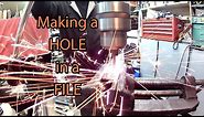 Easy drilling HARDENED STEEL, bastard file, etc... With big sparks using cheap carbide drills