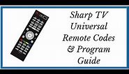 Remote Control Codes For Sharp TVs