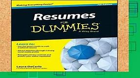 Review  Resumes For Dummies