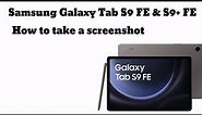 Samsung Galaxy Tab S9 FE How to take a screenshot