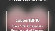 AliExpress promo code and deals March 2024/50 off.More codes please click the discountwithnina or coupertsaving homepage link to download Coupert!#couponing #promocode #discount #shoppingonline #bigsales #deals @coupertsaving
