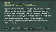 HTTPS - Hypertext Transfer Protocol Secure