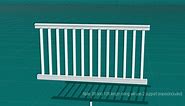 Barrette Outdoor Living Bella Premier Series 10 ft. x 36 in. White Vinyl Rail Kit with Colonial Balusters 73013183