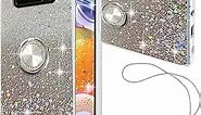 Nouxwerx for Samsung Galaxy Note8 Case Phone Case for Galaxy Note 8 Women Glitter Cute Luxury Soft TPU Silicone Clear Cover with Stand Bumper Shockproof Full Body Protection Case (Silver)