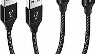 [2-Pack, 1ft] Short USB Type C Cable, etguuds 4.2A Fast Charging USB-A to USB-C Charger Cord Braided Compatible with Samsung Galaxy S20 S10 S9 S8 Plus S10E Note 20 10 9 8, A10e A20 A50 A51, Moto G7 G8