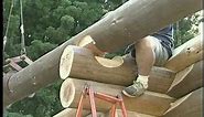 Building log cabin Notches, Practice, Scribe first, Scribe final, Saddle notch, Round, Lock notch